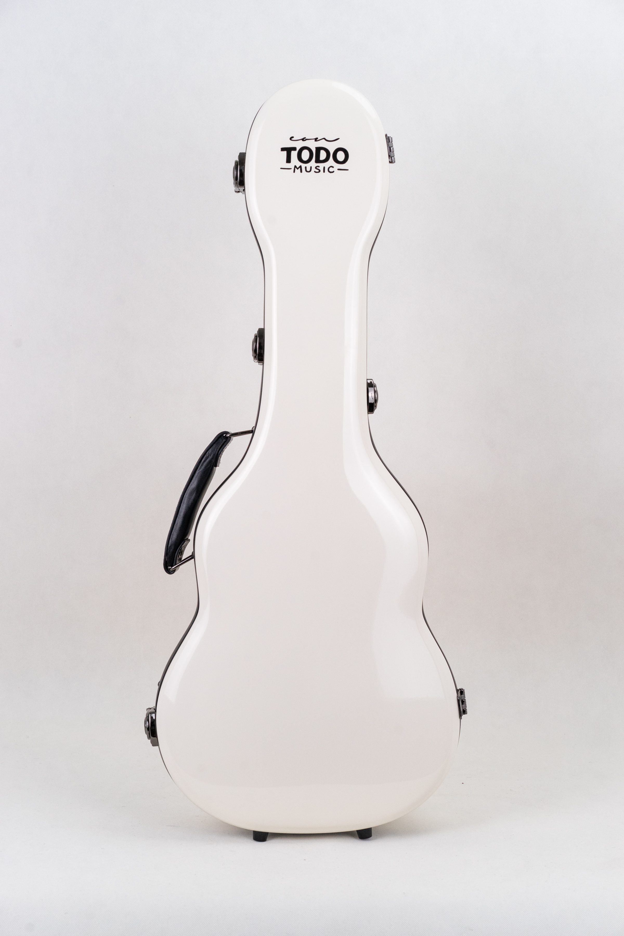 Premium Fiberglas Bariton Ukulele-Koffer  - Weiß